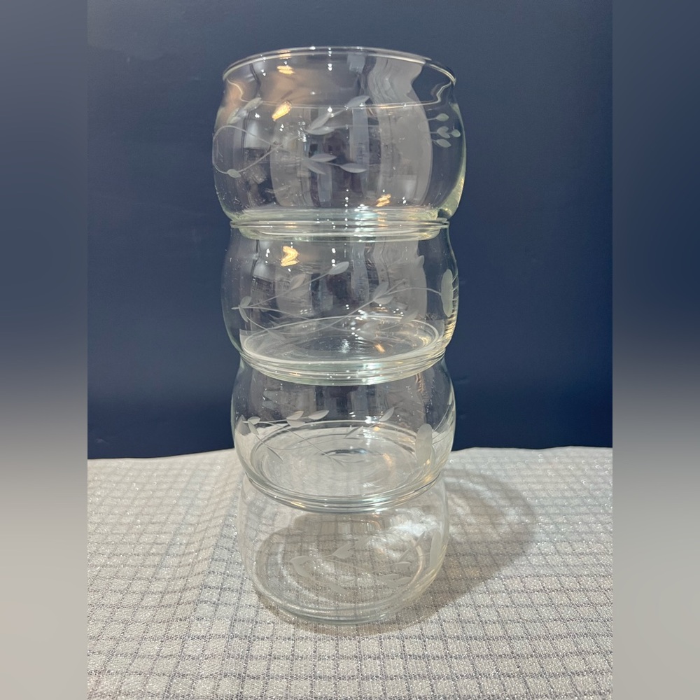 Vintage Princess House Clear Glass Stackable  Bowls. Candy Dishes.